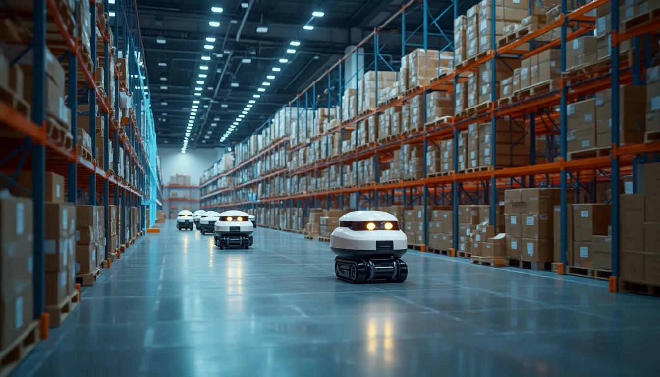 Odkryj, jak AI rewolucjonizuje logistykę, wspierając magazyny robotami i inteligentnymi systemami zarządzania zapasami. Zwiększ wydajność już dziś!