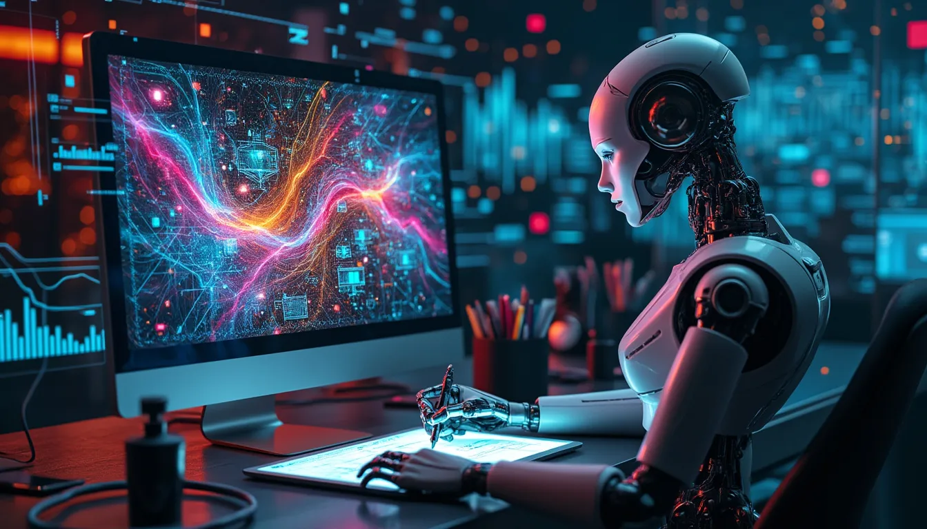 Odkryj, jak AI rozwija kreatywność, wspierając marketing, projektowanie oraz innowacje. Dowiedz się, jak generatywne modele AI zmieniają twórcze profesje.