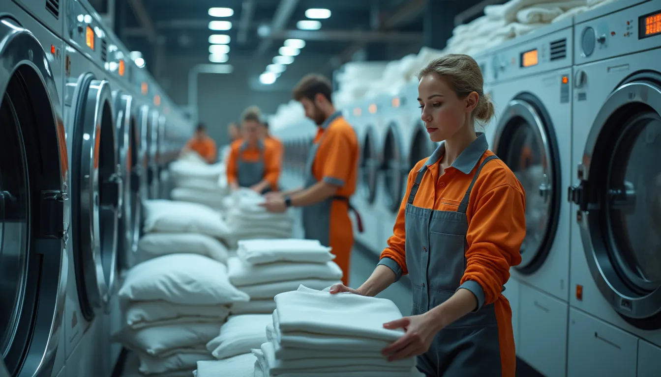 Poznaj obowiązki, wymagania i zarobki w pralni przemysłowej. Idealna praca fizyczna bez doświadczenia. Znajdź ofertę na oprace.pl