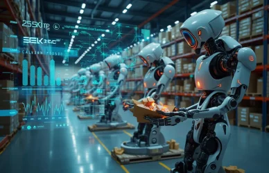 Rozwiązania AI rewolucjonizują magazyny: analiza przepływu towarów, automatyzacja zapasów i roboty. Zwiększ swoją efektywność z AI już dziś!