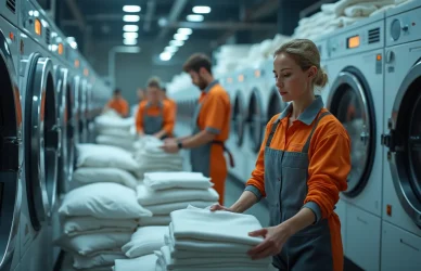 Poznaj obowiązki, wymagania i zarobki w pralni przemysłowej. Idealna praca fizyczna bez doświadczenia. Znajdź ofertę na oprace.pl